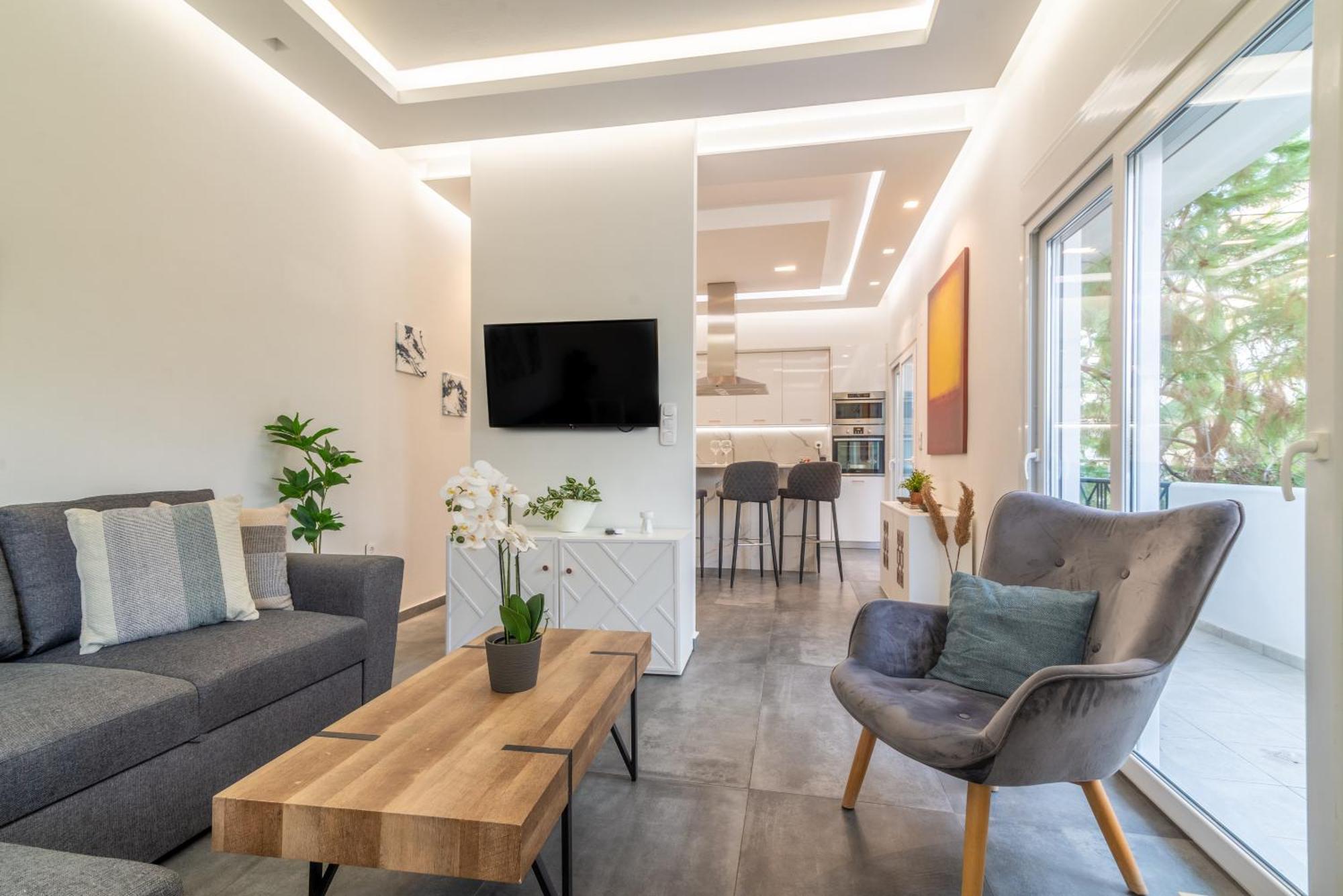 Misty Grey Apartment Near City Centre 伊拉克利翁 外观 照片